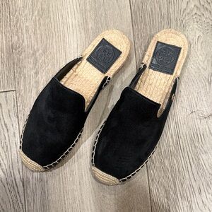 Tory Burch Black Espadrille Slip-Ons